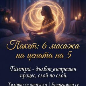 Промо пакет - 6 Tантра масажа на цената на 5